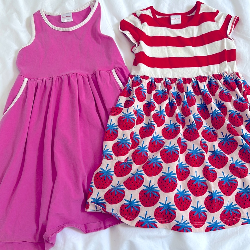 Hanna Andersson Set of 2 dresses size 6-7
